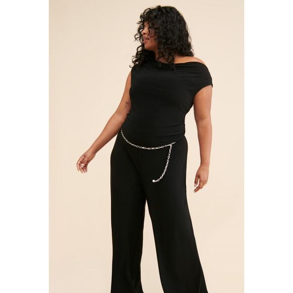 Free People Yumi Kim Maternity Virginia Jumpsuit Black 1X New with Tag - Picture 1 of 16